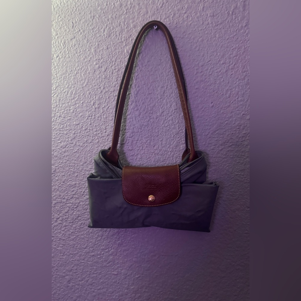 Longchamp Le Pliage Shoulder Bag Folding Tote Outlet Products L Size Grey - Picture 5 of 7
